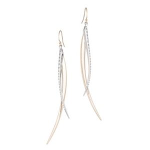 Alexis Bittar Two-Tone Crystal Spear Earrings